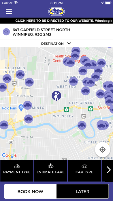 Unicity Taxi Winnipeg Screenshot