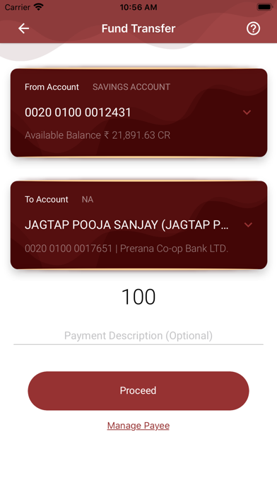 PRERANA COOPERATIVE BANK LTD Screenshot