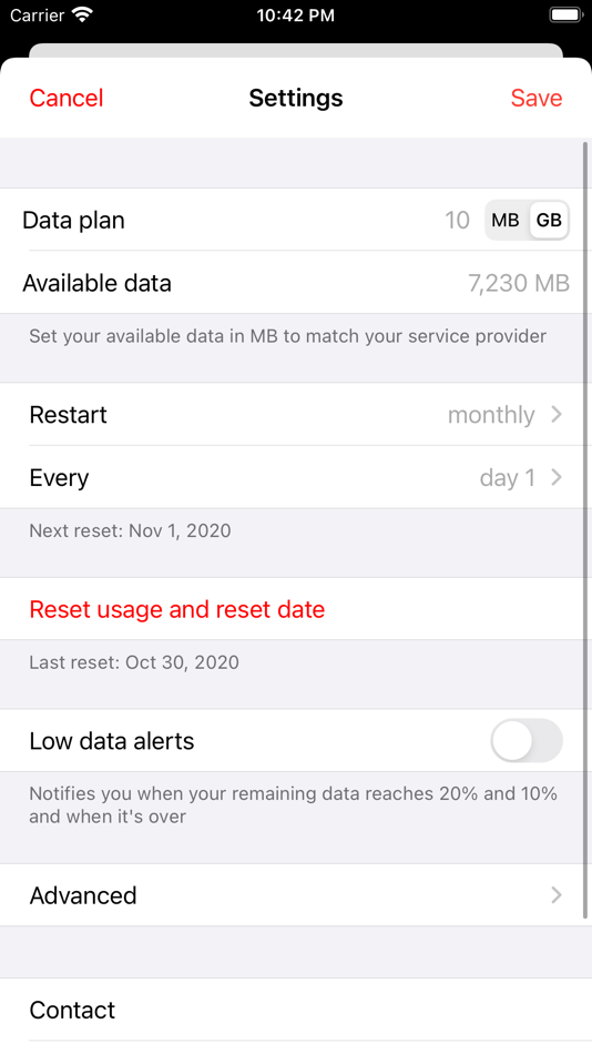 #4. Databit: Data usage manager (iOS) Podle: Jorge Cozain