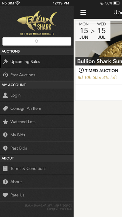 Bullion Shark Auctions Screenshot