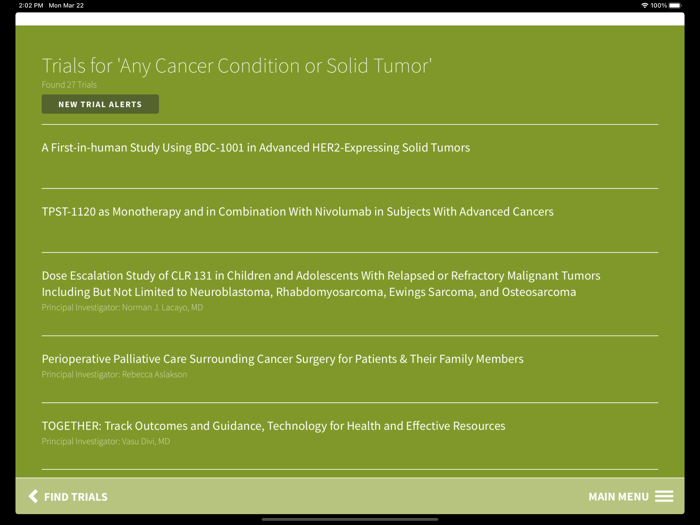 SCI Cancer Clinical Trials