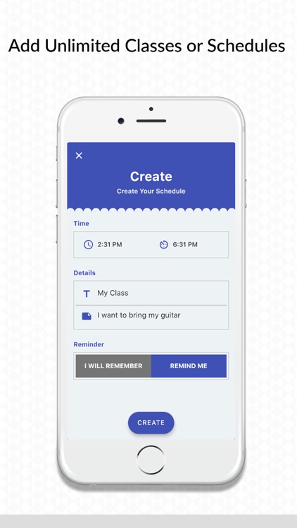 V1 Class Schedule Timetable