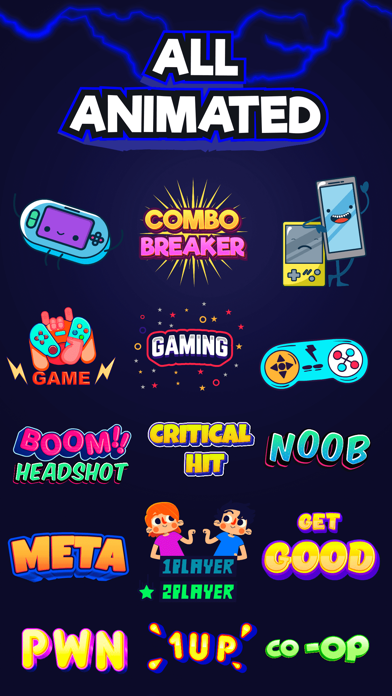 Screenshot #1 pour Gamer OP Stickers