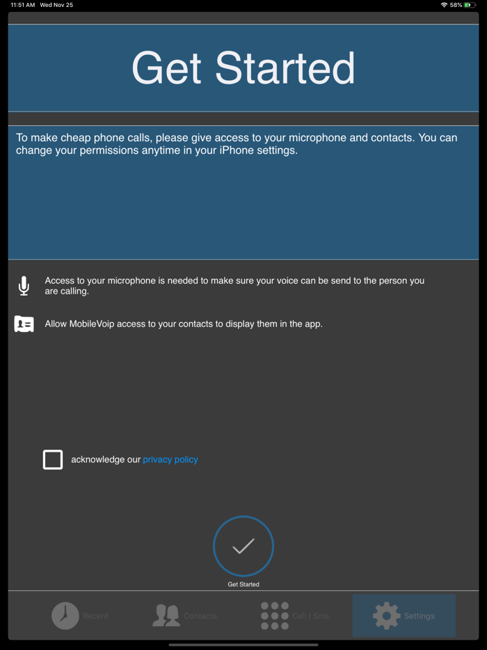 MobileVOIP international calls