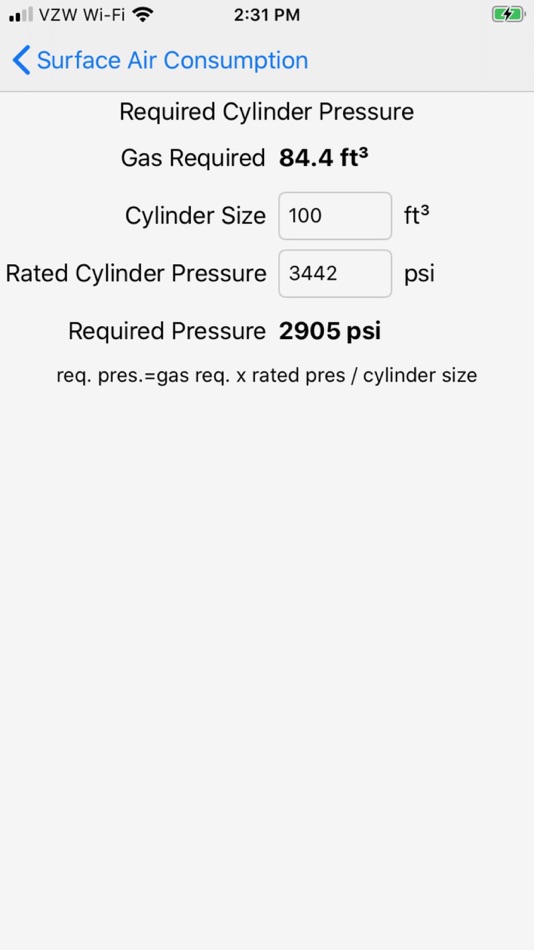 #3. Surface Air Consumption (iOS) By: Leridian Dynamics, Inc.