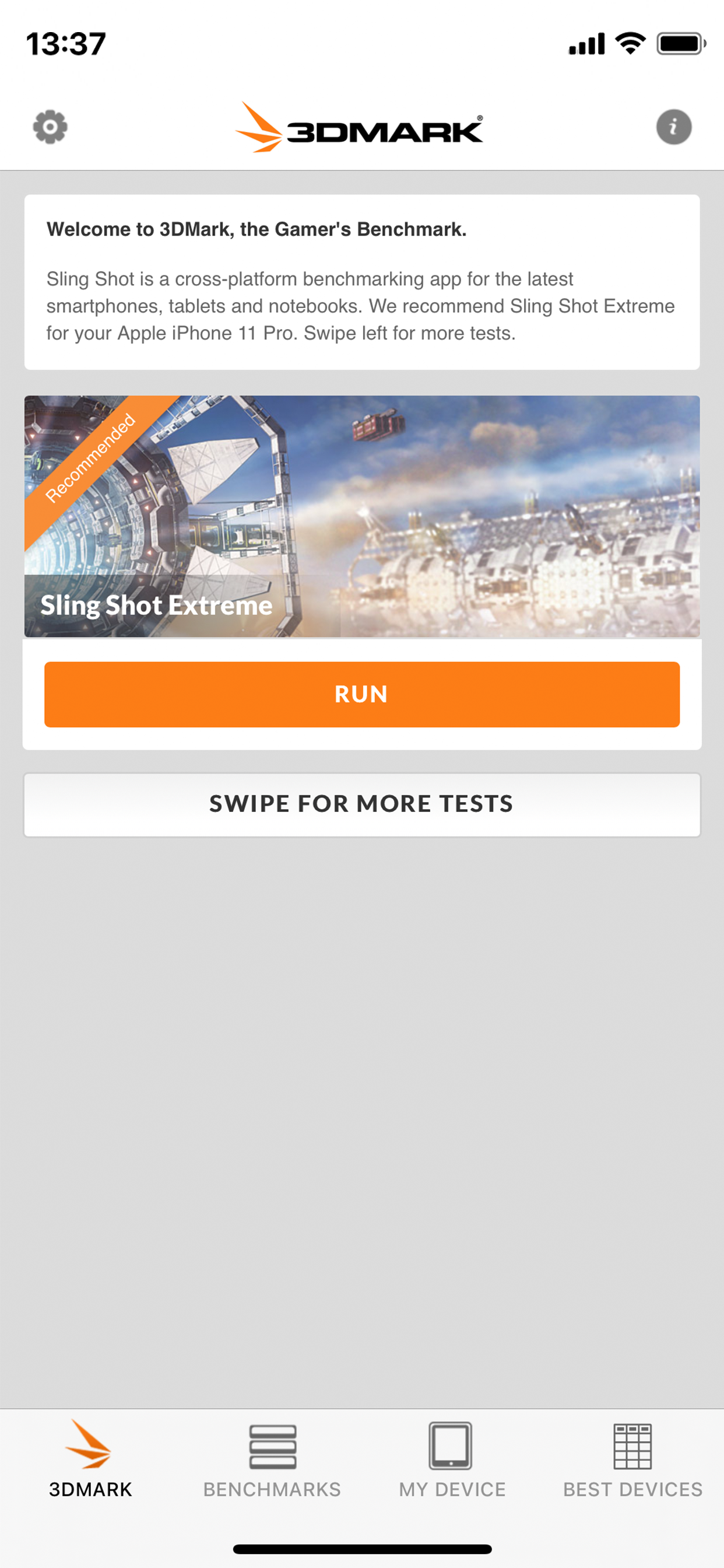 3DMark Sling Shot Benchmark