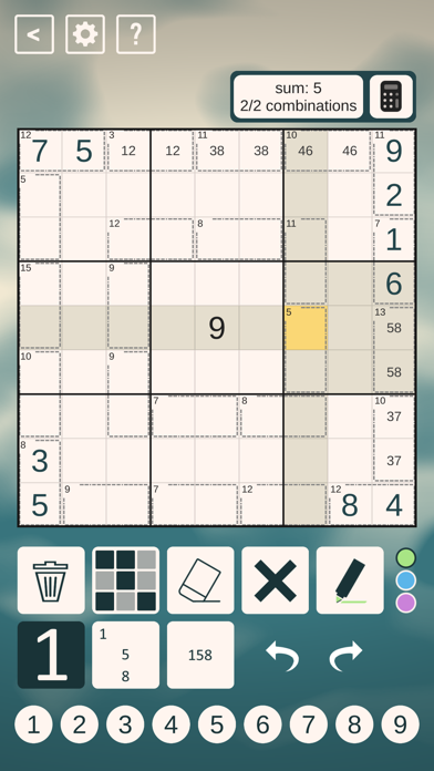 screenshot of Killer Sudoku CTC 1