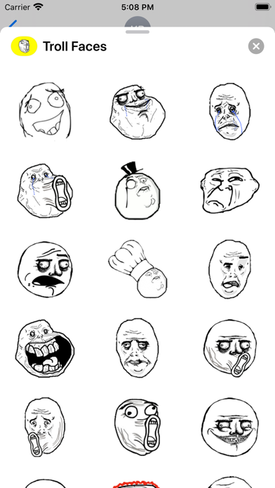 Screenshot #1 pour Troll Face Rage Stickers