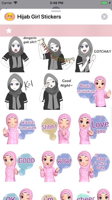 Hijab Girl Stickersのおすすめ画像9