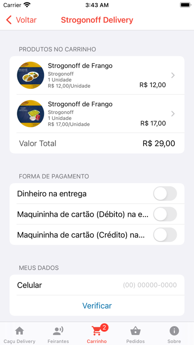 Caçu Delivery Screenshot