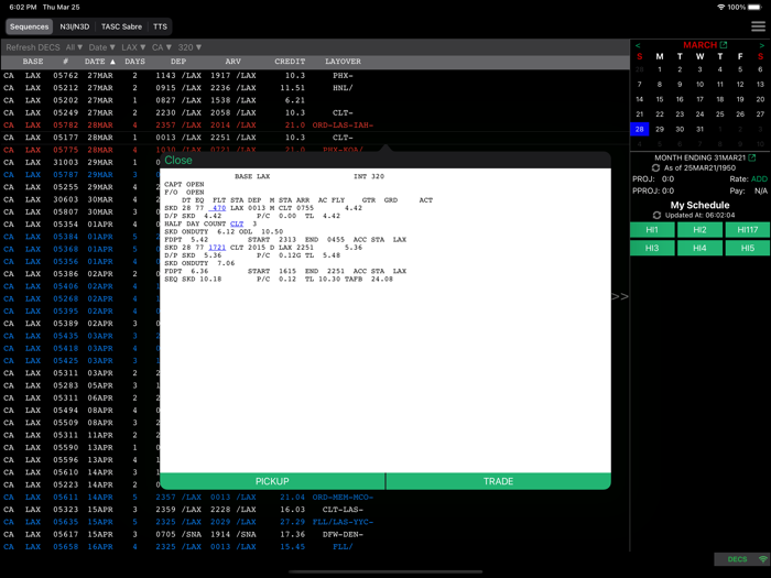 BidPro Tripboard for AA