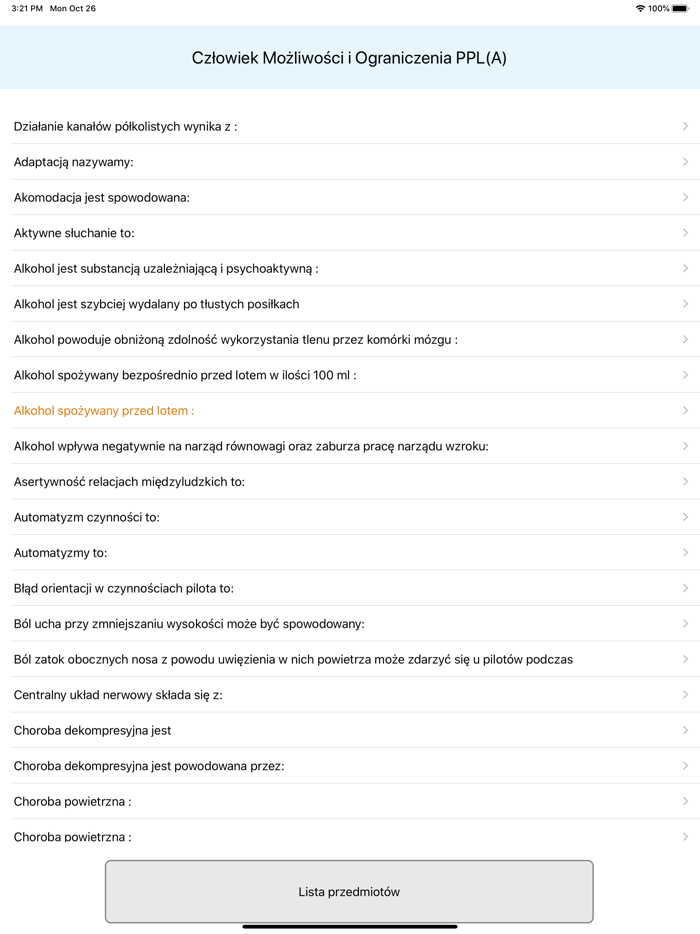 Pytania ULC Egzamin PPLA