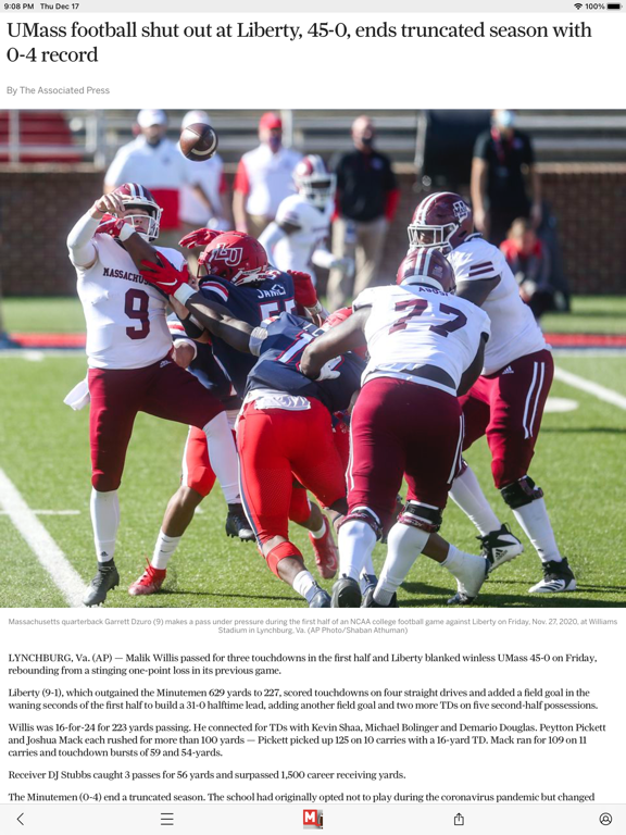 Screenshot #6 pour UMass Football News