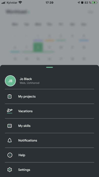 Workload Screenshot