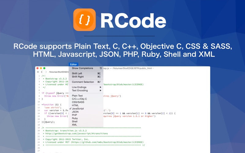 rcode - universal code editor iphone screenshot 3