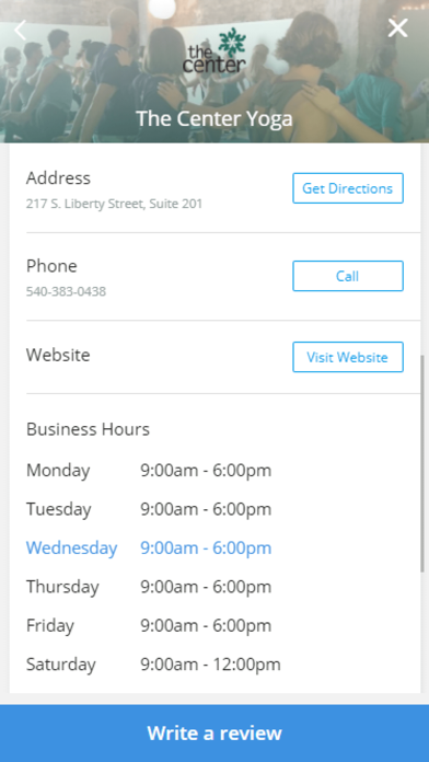 The Center Yoga Screenshot