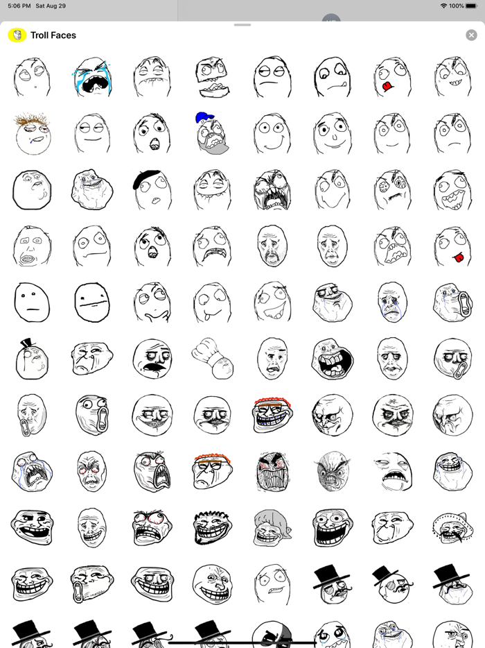 Troll Face Rage Stickers