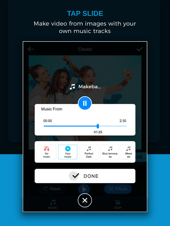 Tap to Slide Photo Video Maker