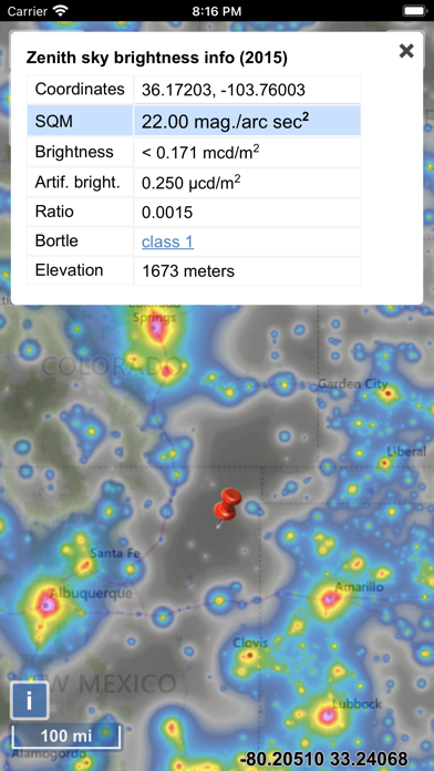 Light Pollution Map screenshot 2