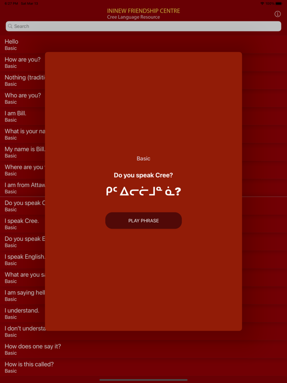 Screenshot #6 pour Moose Cree Language App