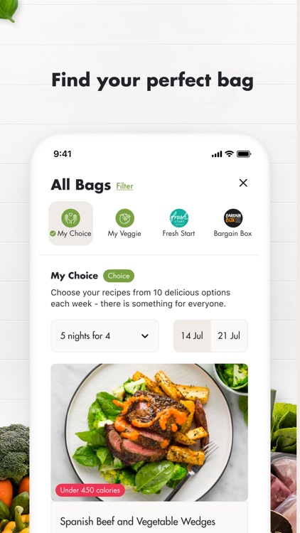 My food store bag options