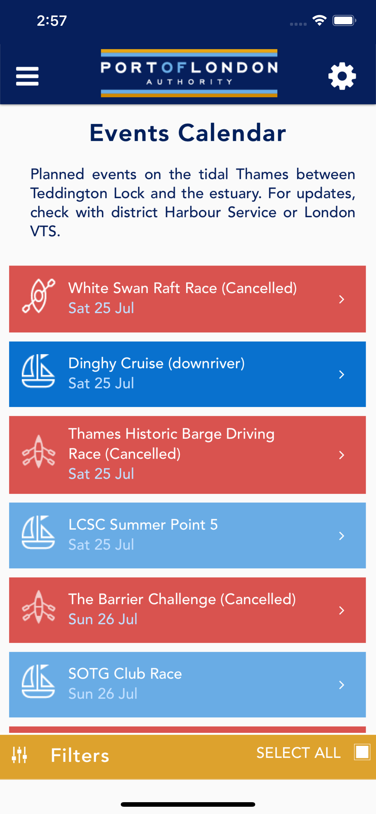 PLA Tidal Thames App