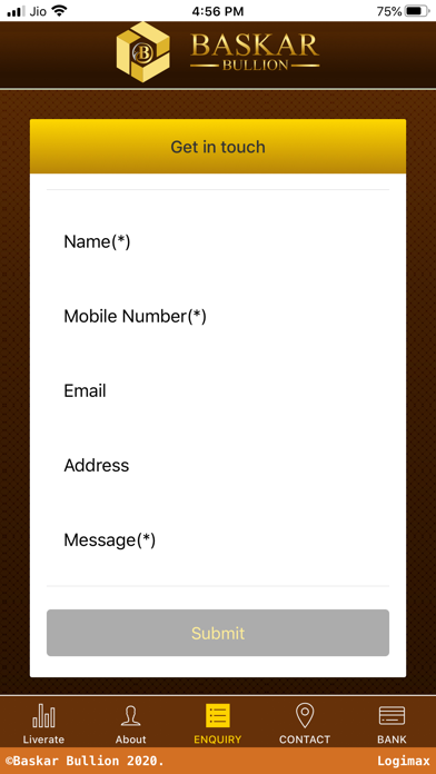 Baskar Bullion Screenshot