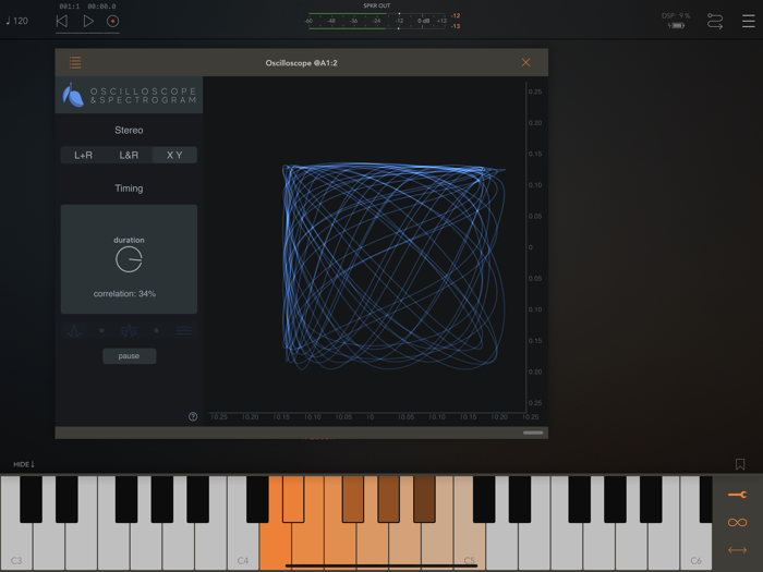 Oscilloscope and Spectrogram