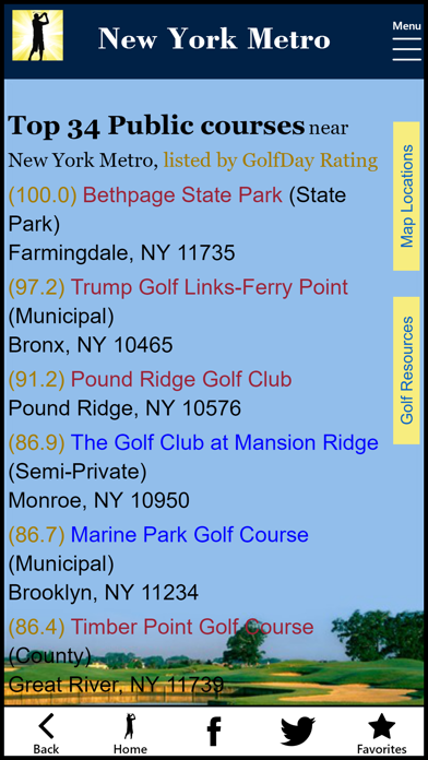 GolfDay New York Metro Screenshot