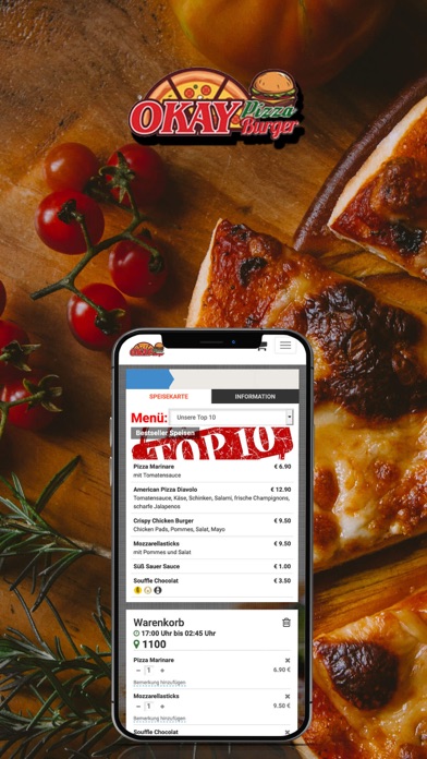 Okay Pizza & Burger Wien Screenshot