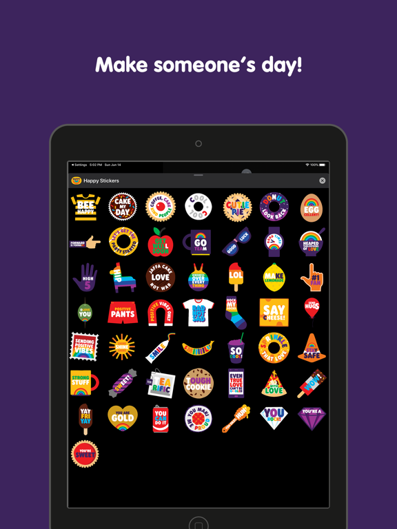 Happy Stickers by Ibbleobble! iPad screenshot 4 - Stickers app