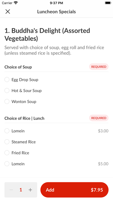 China Wall Restaurant Screenshot