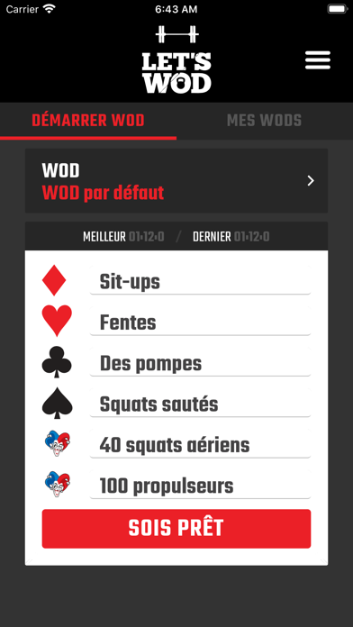 Screenshot #1 pour WOD Jeu de Cartes