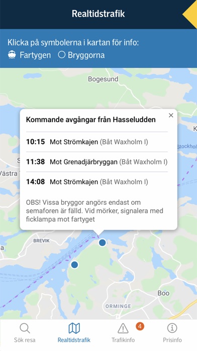 Waxholmsbolaget Screenshot