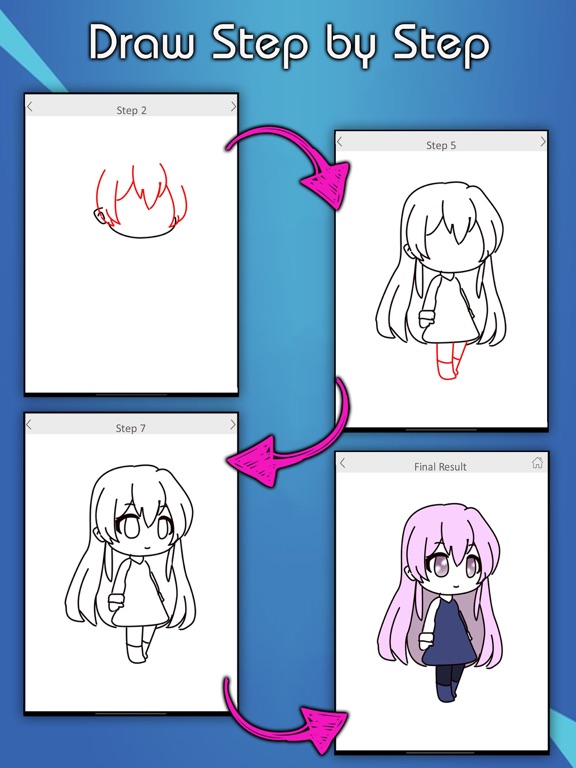 Screenshot #6 pour How To Draw Gacha Characters