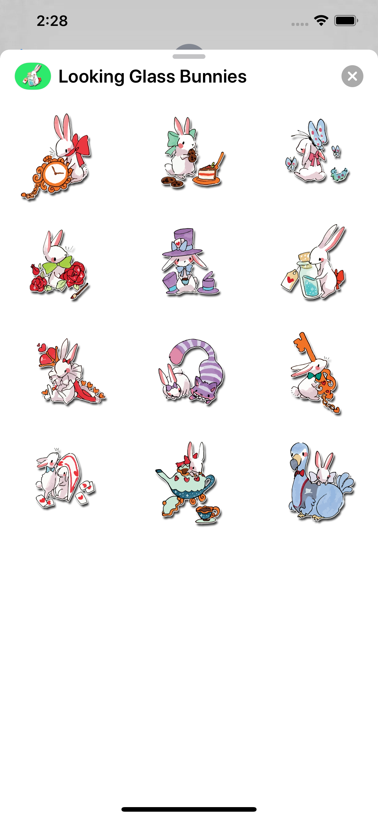 Looking Glass Bunnies Stickers
