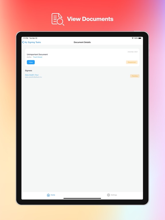 Viyana iPad screenshot 3 - Productivity app