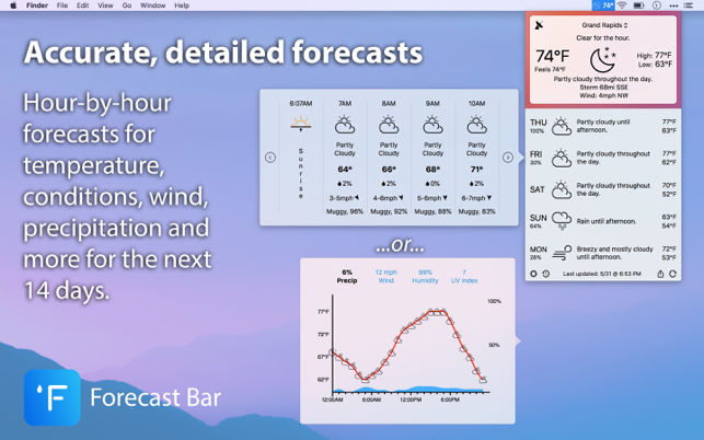 ‎Forecast Bar - Weather + Radar Screenshot