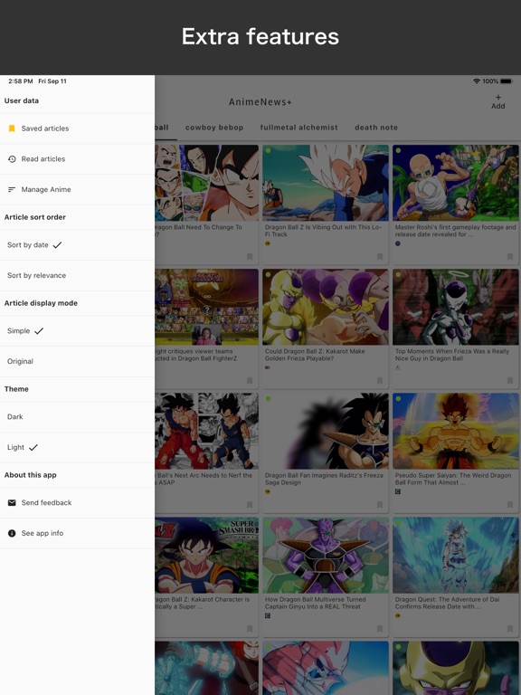 AnimeNews+ iPad screenshot 4 - News app