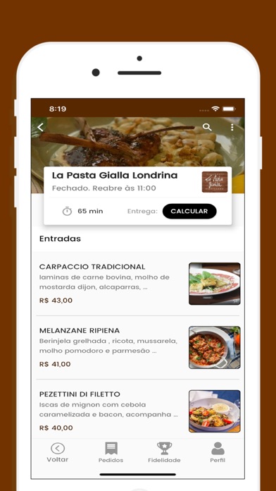 La Pasta Gialla Londrina Screenshot