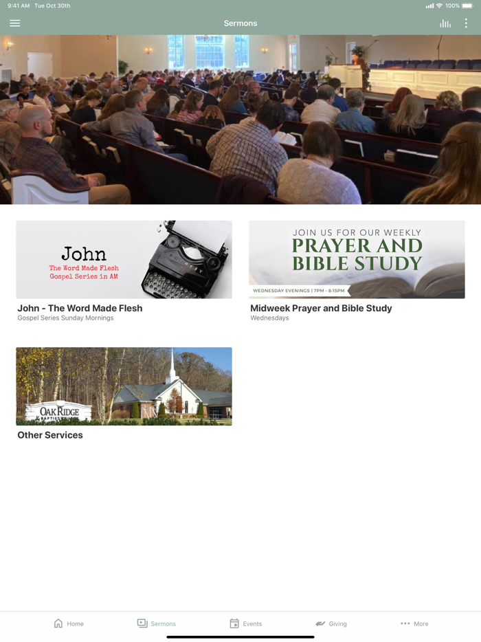 Oak Ridge Baptist Church Inc