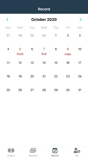 Captura de pantalla de Push & Pull Workout en iPhone 5