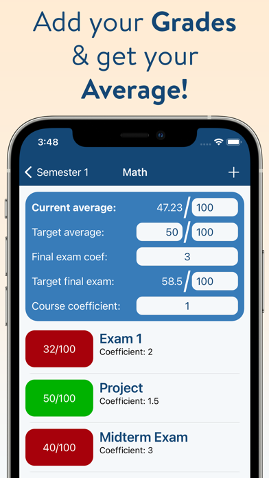 Average & Passing Grade Screenshot