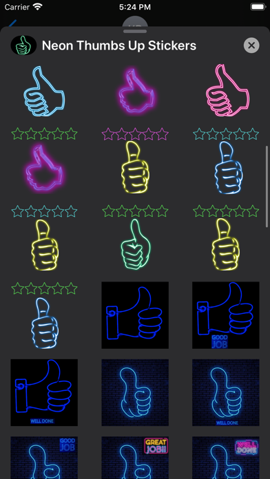 Screenshot #3 pour Neon Thumbs Up Stickers