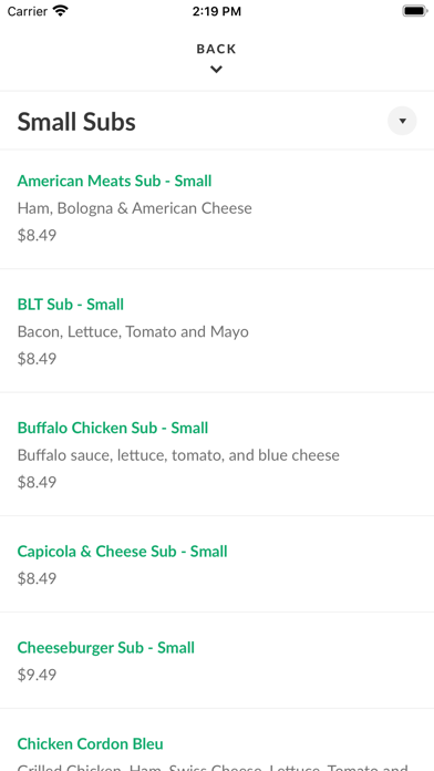 Corrado's Subs Screenshot