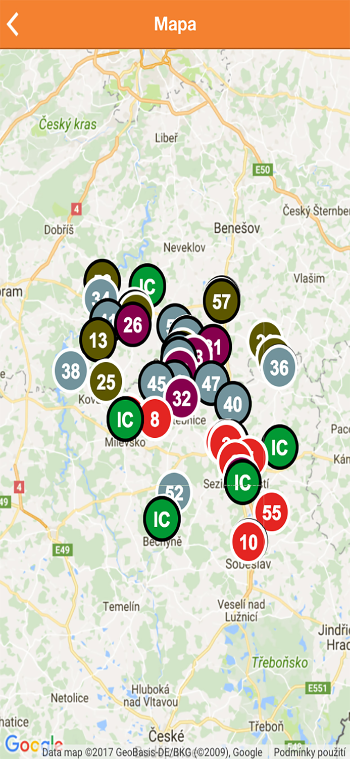 TOULAVKA – turistická karta