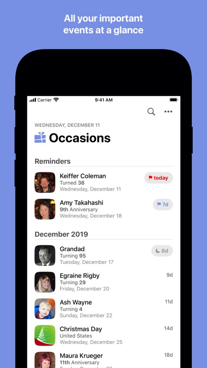 Occasions 3 - Reminders