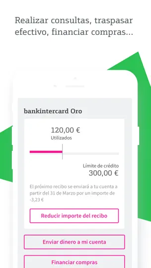 Captura de pantalla de Bankintercard en iPhone 3