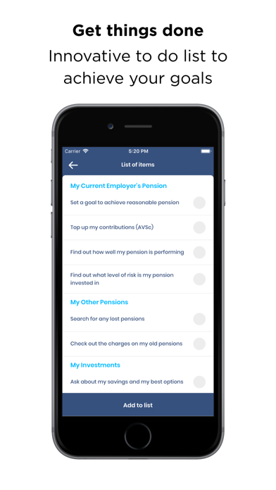 Centric Engage Pensions Screenshot