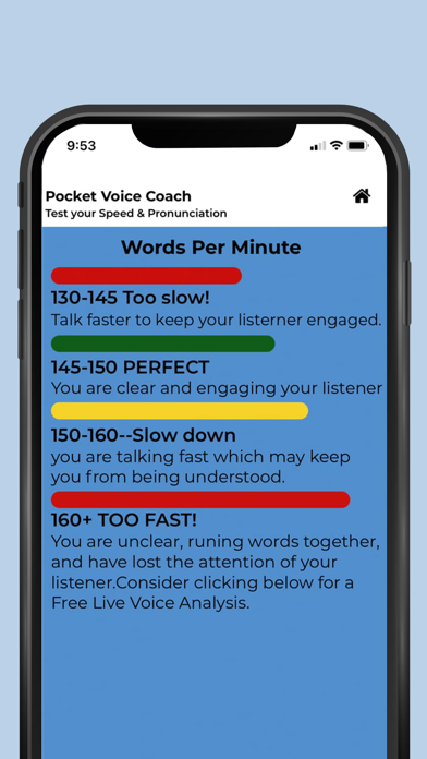 Pocket Voice Coach Screenshot